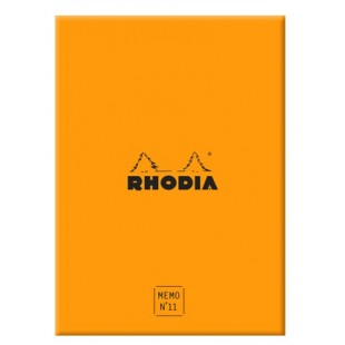 RHODIA Bloc mémo No. 11, 85 x 115 mm, quadrillé, orange