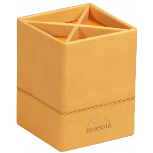 RHODIA Pot à crayons, en similicuir, bronze