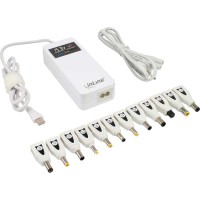 Adaptateur d'alimentation pour ordinateur portable InLine® 90W USB 100-240V blanc incl. 12 conseils