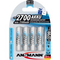 Ansmann accumulateur NiMH, Mignon (AA), 2700mAh, 4 x blister (5030842)