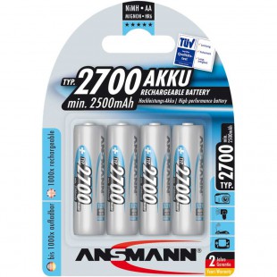 Ansmann accumulateur NiMH, Mignon (AA), 2700mAh, 4 x blister (5030842)