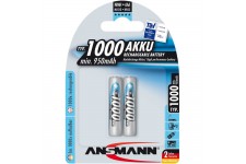 Ansmann accumulateur NiMH, Micro (AAA), 1000mAh, 2 x blister (5030892)