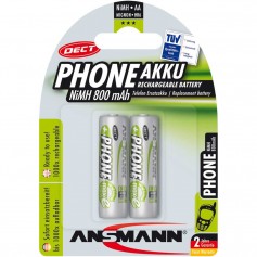 Ansmann "Phone DECT" accumulateur NiMH, Mignon (AA), 800 mAh, 2 pcs. (5030902)