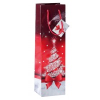 sigel Sac cadeau de Noël pour bouteille 'Shining Stars'