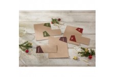 sigel Set d'enveloppes à motif de Noël 'Cut-out style', long
