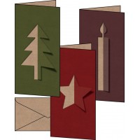 sigel Set de cartes de Noël 'Cut-out style', A6, pour