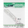 Barrette d'alimentation InLine® avec protection contre les surtensions maître / esclave 1 + 7 ports blanc 1,5 m