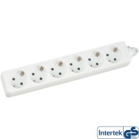 Power Strip InLine® 6 ports 6x type F allemand avec sécurité enfant blanche 3m