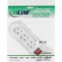 Barrette d'alimentation InLine® 3 ports 3x type F allemand avec interrupteur et sécurité enfants blanc 1,5 m