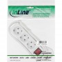 Barrette d'alimentation InLine® 3 ports 3x type F allemand avec interrupteur et sécurité enfants blanc 3m