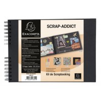 EXACOMPTA Kit de scrapbooking SCRAP ADDICT, kraft brun