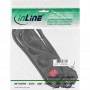 Barrette d'alimentation InLine® noire à 3 ports, 3x, type F, allemand avec commutateur de 5 m