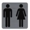 EXACOMPTA Plaque de signalisation 'Toilettes Dame/Homme'