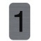 EXACOMPTA Plaque de signalisation chiffres '3', 25 x 44 mm