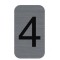 EXACOMPTA Plaque de signalisation chiffres '4', 25 x 44 mm