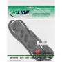 Barrette d'alimentation InLine® 4 ports 2x Type F allemand + 2x Euro avec interrupteur noir 3m