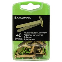 EXACOMPTA Attaches parisiennes à tête ronde, en laiton,30 mm