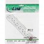 Bloc d'alimentation InLine® 8 ports 4x Type F allemand + 4x Euro avec sécurité enfants et interrupteur blanc 1,5 m