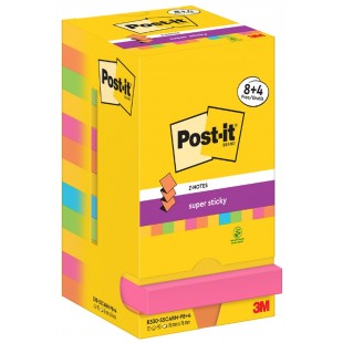 Post-it Bloc-note adhésif Super Sticky Z-Notes, 76 x 76 mm