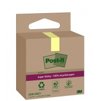 Post-it Super Sticky Recycling Notes, 47,6 x 47,6 mm, jaune