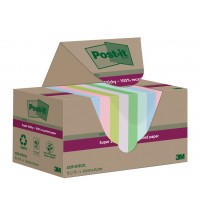 Post-it Super Sticky Recycling Notes, 76 x 76 mm, coloré