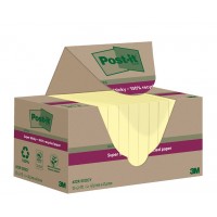 Post-it Super Sticky Recycling Notes, 76 x 76 mm, jaune