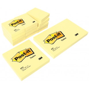 Post-it Bloc-note adhésif, 76 x 76 mm, jaune