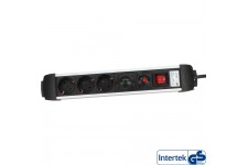 Power Strip InLine® 3 ports avec protection 3x Type F allemand avec interrupteur argenté 1.5m