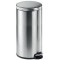 DURABLE Poubelle à pédale en acier inox., rond, 30 l, argent