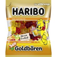 HARIBO Bonbon gélifié aux fruits Saft-Goldbären sachet 160 g