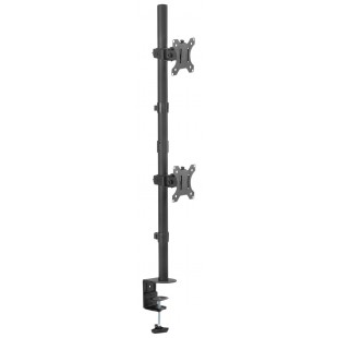 DIGITUS Support double écran universel, vertical, noir