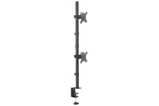 DIGITUS Support double écran universel, vertical, noir