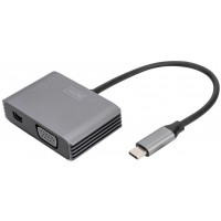 DIGITUS Adaptateur graphique USB-C 4K 2en1 Mini DisplayPort