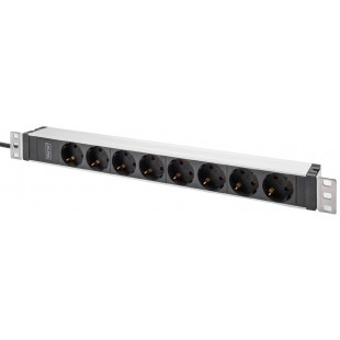 DIGITUS 19' Kaltgeräte-Steckdosenleiste, 8-fach, 1 HE