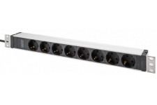 DIGITUS 19' Kaltgeräte-Steckdosenleiste, 8-fach, 1 HE