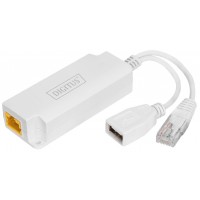 DIGITUS Répartiteur Gigabit PoE, RJ45 / USB A, blanc
