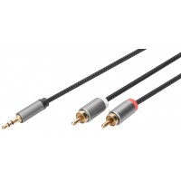 DIGITUS Câble adaptateur audio stéréo, prise jack - RCA, 1 m