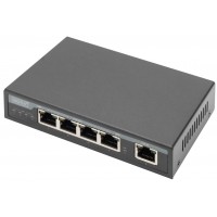 DIGITUS Extenseur Gigabit 4PPoE intérieur, 4 ports, 802.3at