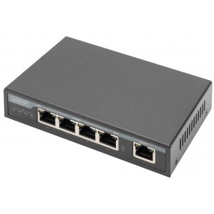 DIGITUS Extenseur Gigabit 4PPoE intérieur, 4 ports, 802.3at