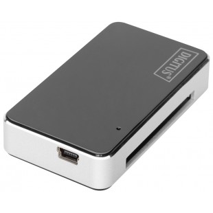 DIGITUS Lecteur de carte USB 2.0 'tout-en-un', argent/noir