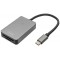 DIGITUS Lecteur de carte USB-C High Speed, 2 ports, gris