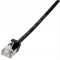 LogiLink Câble patch Ultraflex, Cat. 6A, U/FTP, 0,3 m, gris
