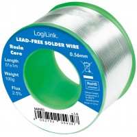 LogiLink Fil à souder, diamètre: 0,56 mm, cuivre 0,7%, 100 g