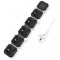 LogiLink Bloc multiprises flexible, 5 prises, noir/blanc