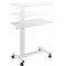 LogiLink Table de lit à roulettes à vérin à gaz, blanc