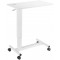 LogiLink Table de lit à roulettes à vérin à gaz, blanc