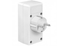 LogiLink Adapterstecker mit 2x USB-Ports, Eurosteckdose &