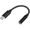 LogiLink Câble adaptateur USB-C - jack, 130 mm, noir