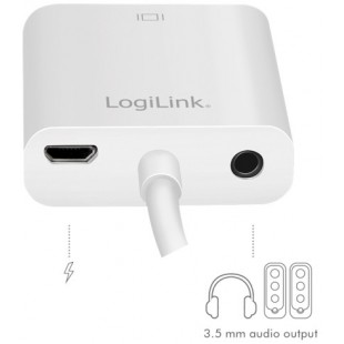 LogiLink Câble adaptateur HDMI 1.4, 150 mm, blanc