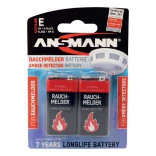 ANSMANN Pile alcaline, E-bloc 6LR61, 9 Volt, pack de 6